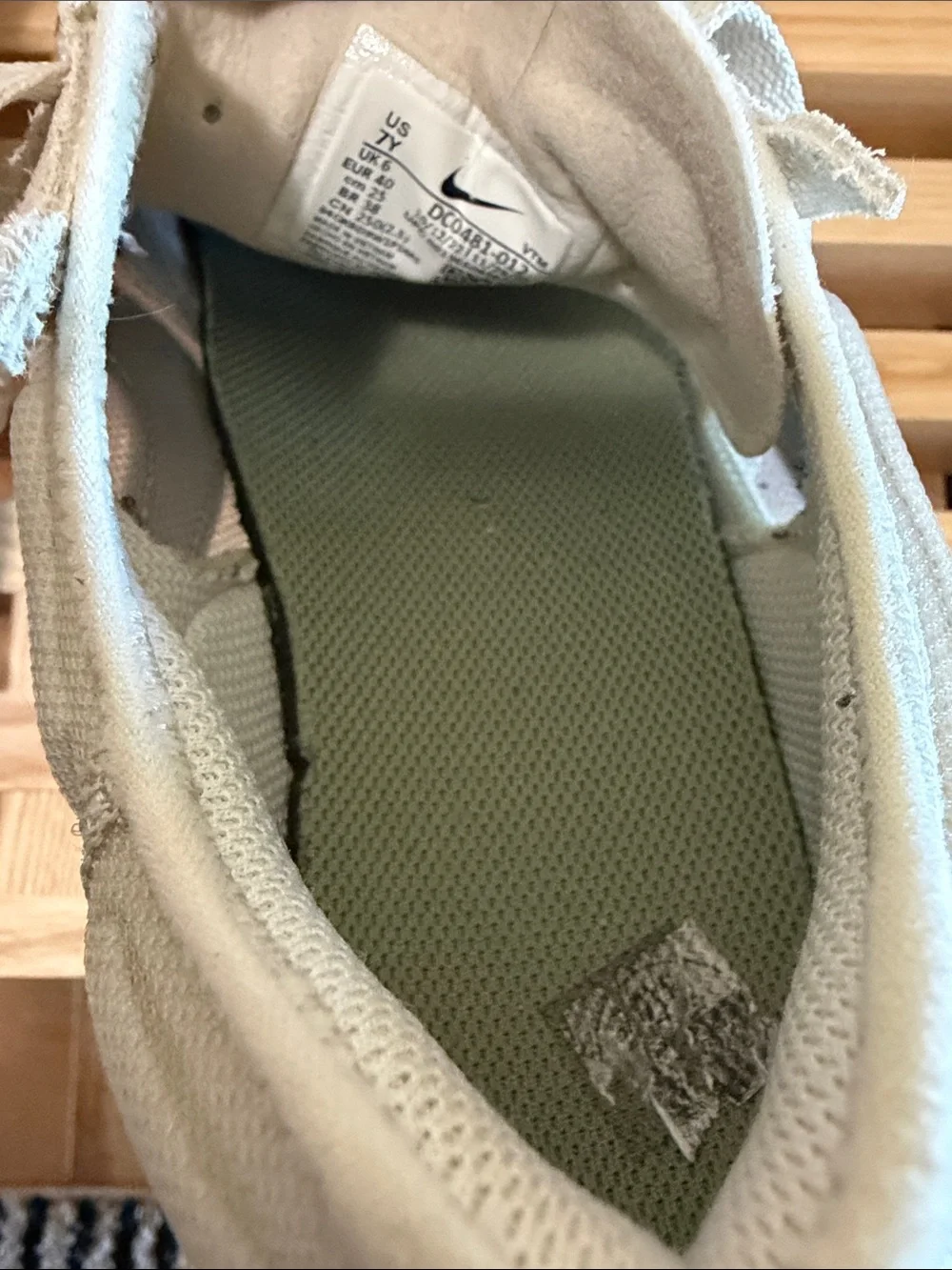 White & green waffle Athletic Sneakers - Comfortable Everyday Trainers
